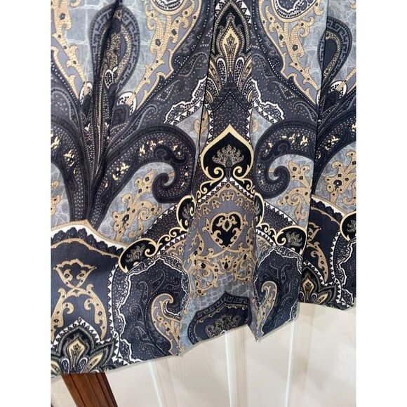 Geiger Collections Women's Paisley Skirt 38 Pure New Wool Viscose Lining - Picture 7 of 9